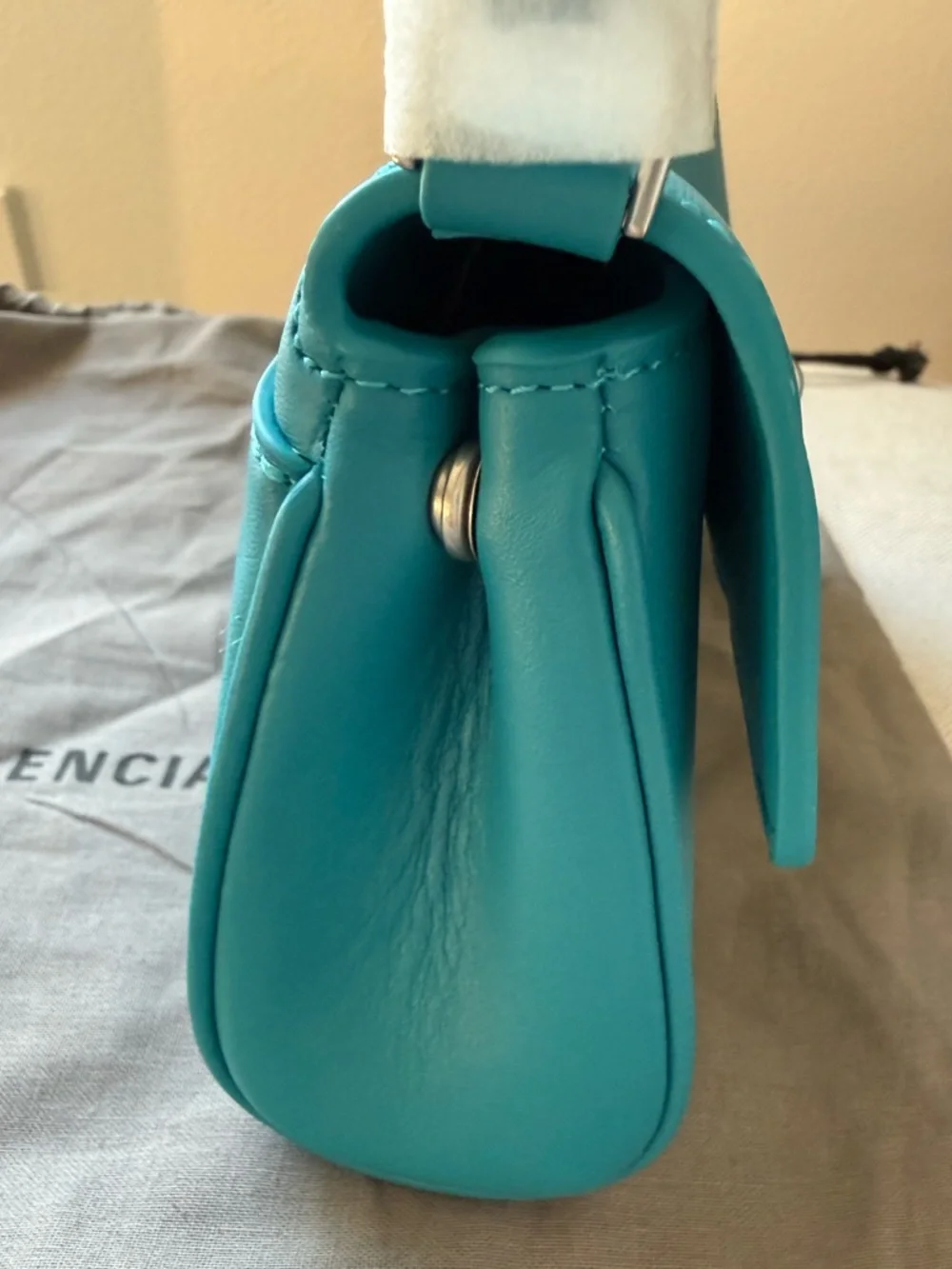 Brand New Balenciaga Teal Nano Rodeo Bag - Picture 5 of 9